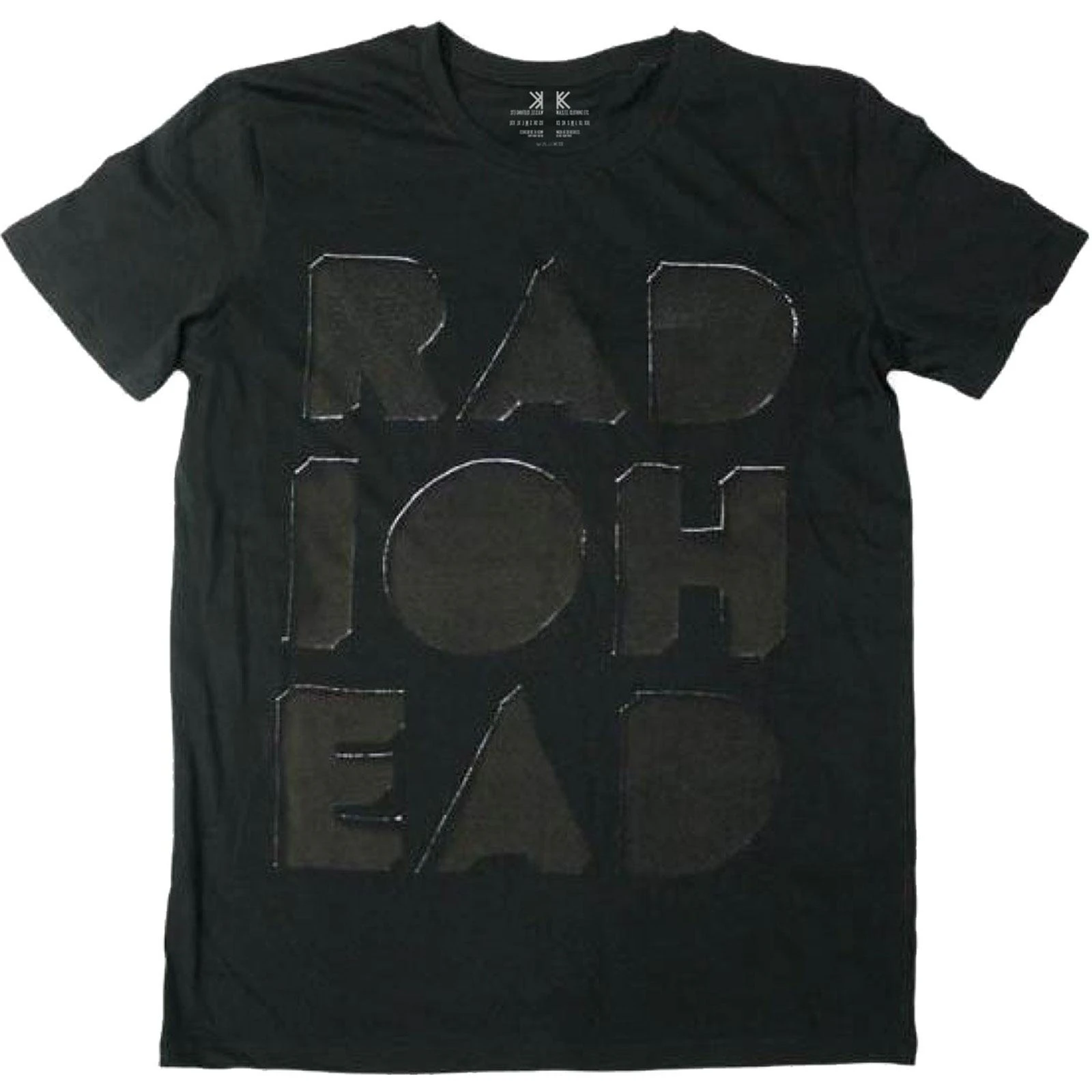 Radiohead Unisex Adult Note Pad Debossed T-Shirt (Black) - RO4207