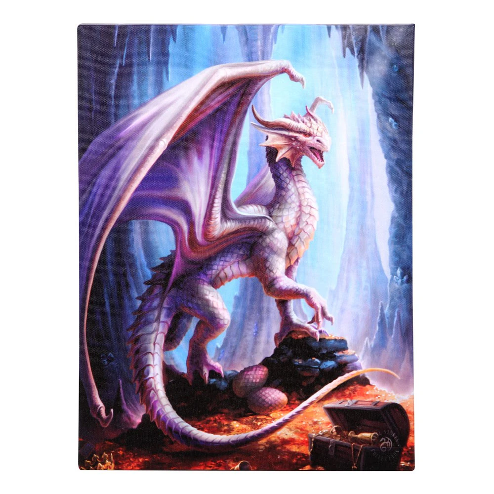 Anne Stokes Treasure Trove Dragon Canvas Plaque (Multicoloured) - SD5603