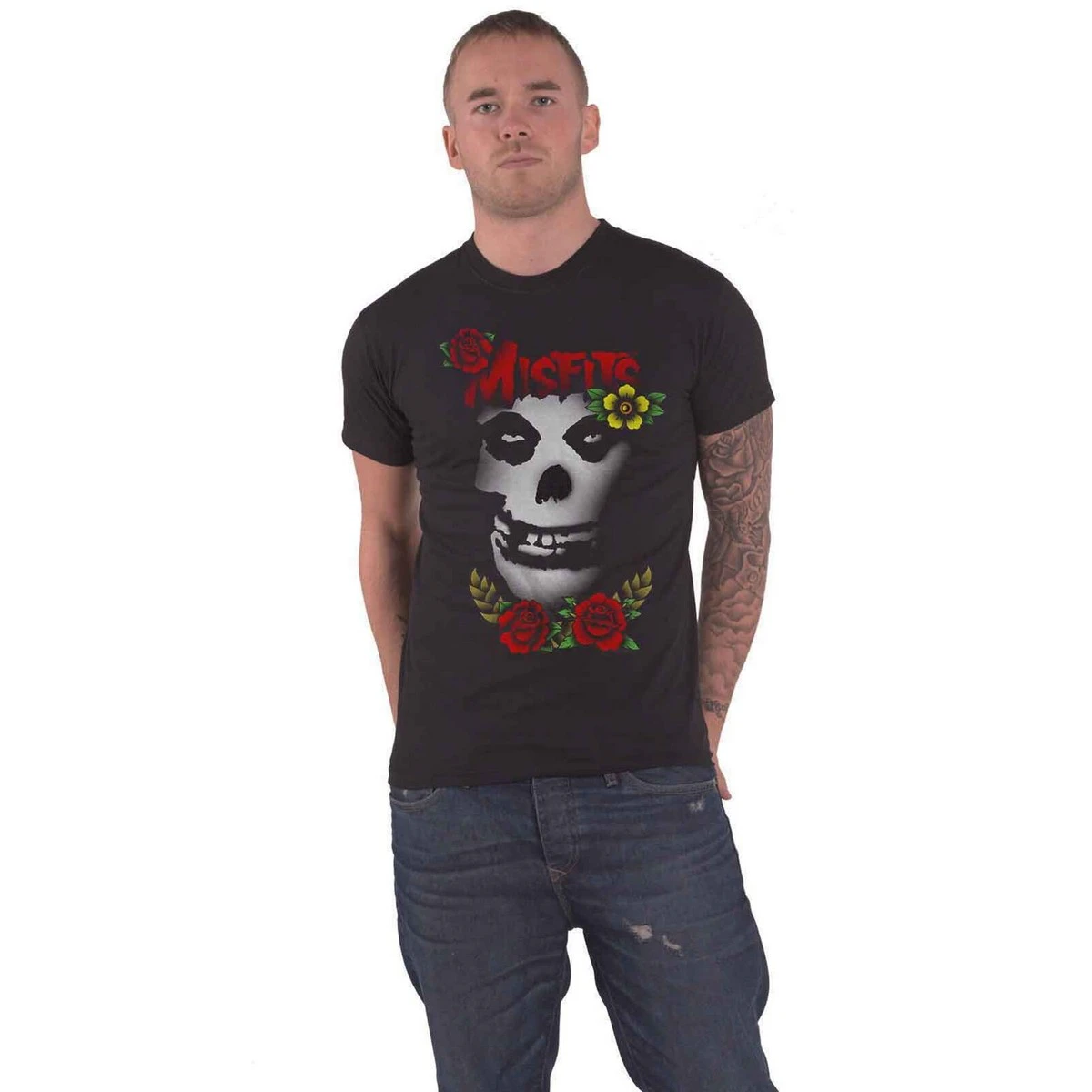 Misfits Unisex Adult Traditional Cotton T-Shirt (Black) - RO3551