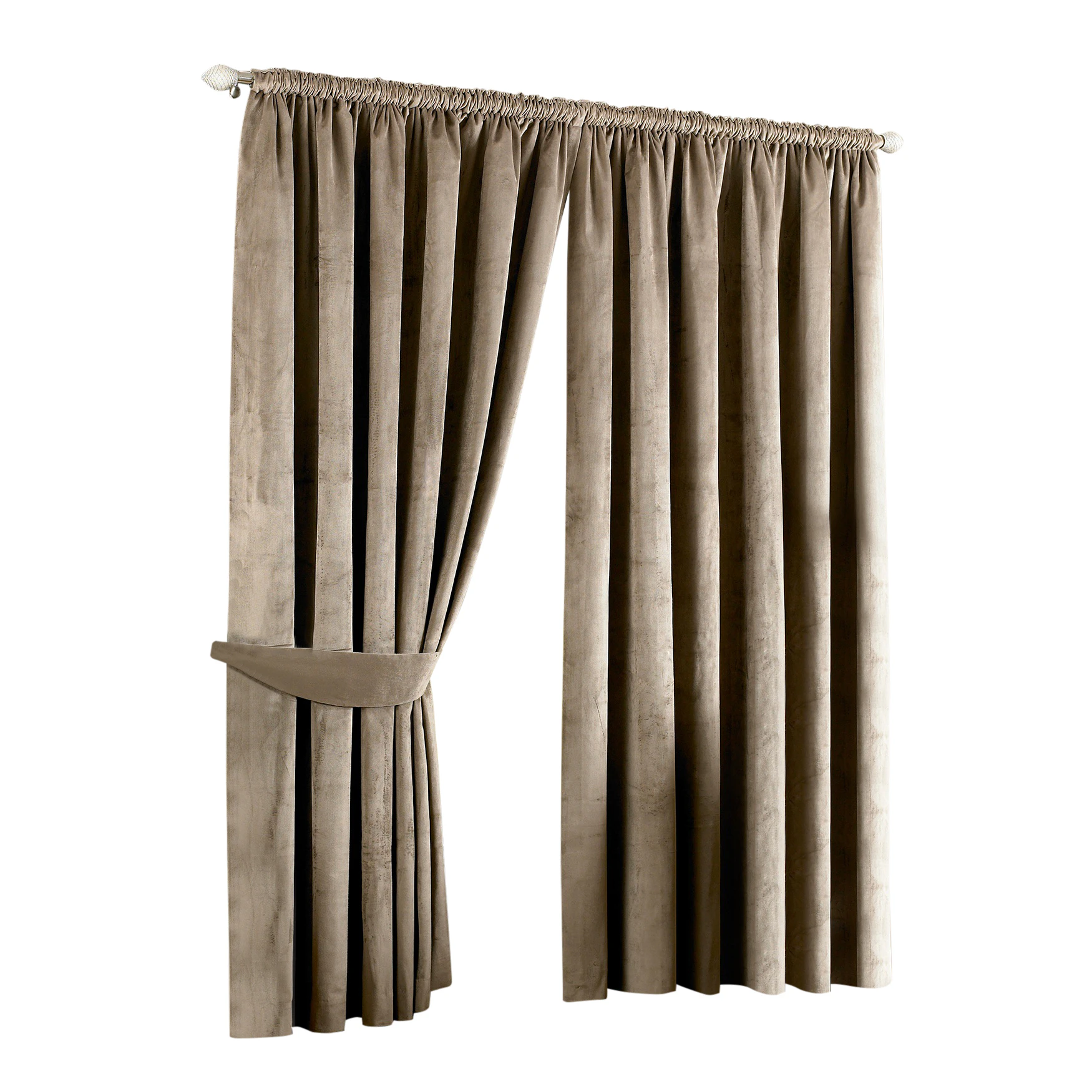 Riva Home Imperial Pencil Pleat Curtains (Taupe) - RV499