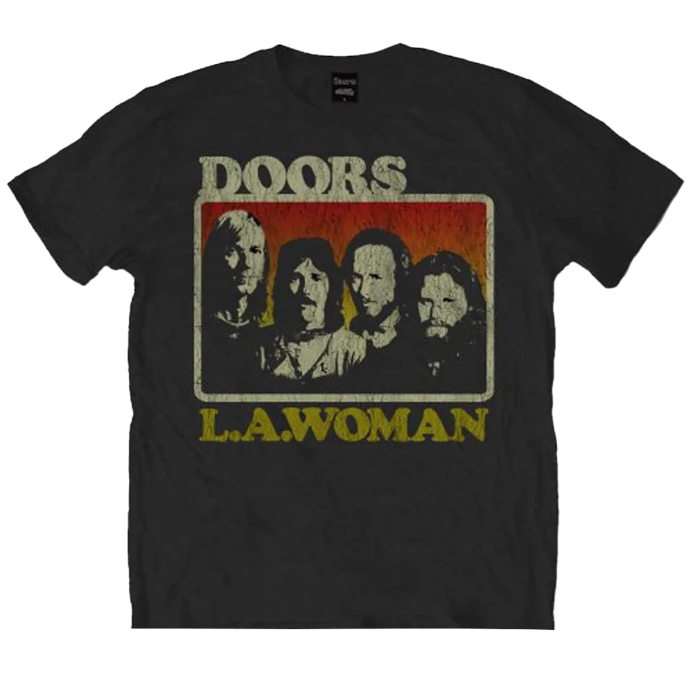 The Doors Unisex Adult LA Woman T-Shirt (Black) - RO6785