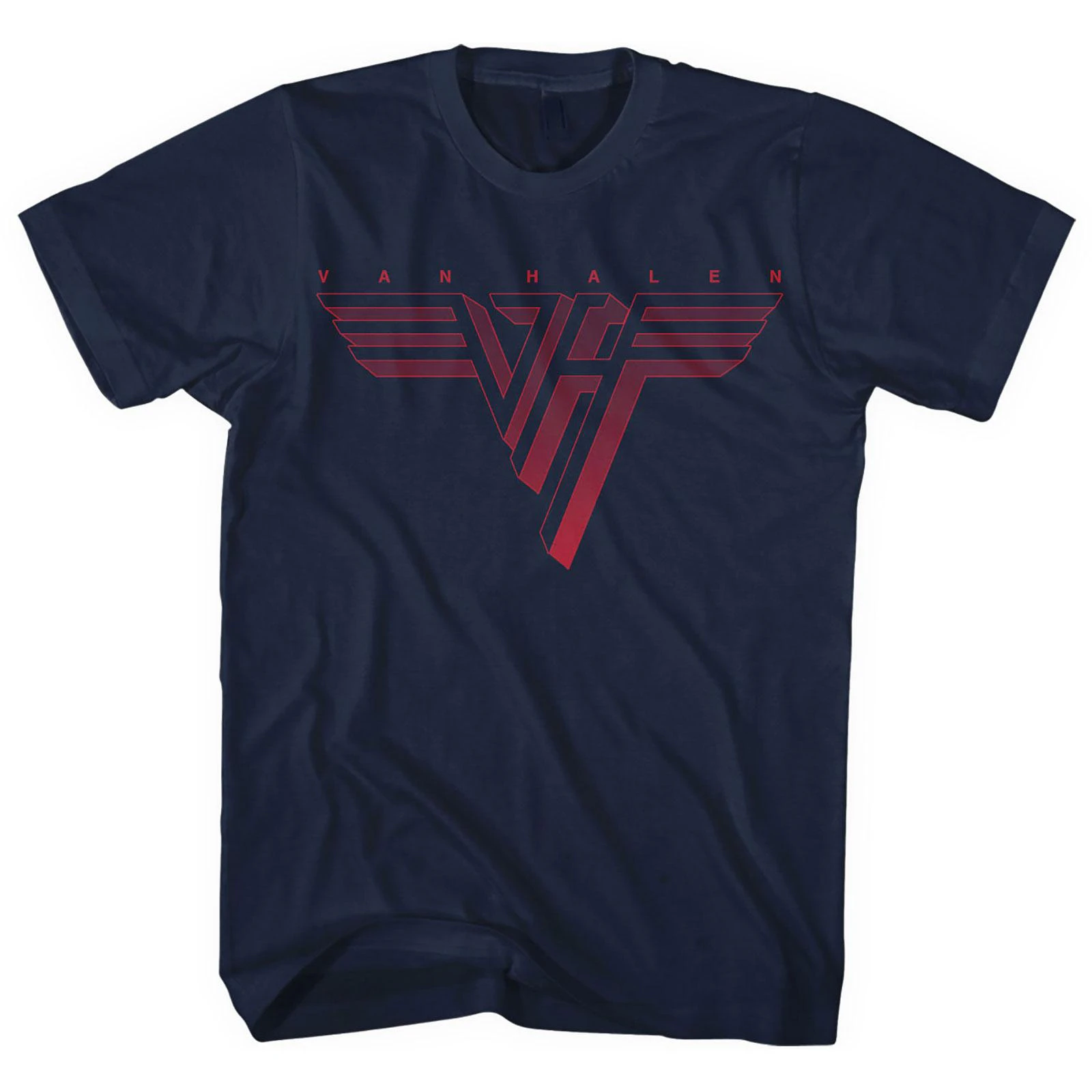 Van Halen Unisex Adult Logo Plus T-Shirt (Navy Blue) - RO3373