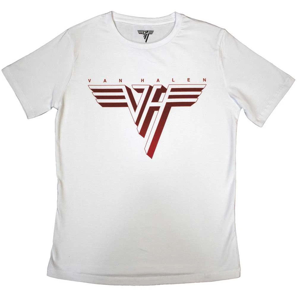 Van Halen Womens Classic Logo Cotton T-Shirt (White) - RO10415