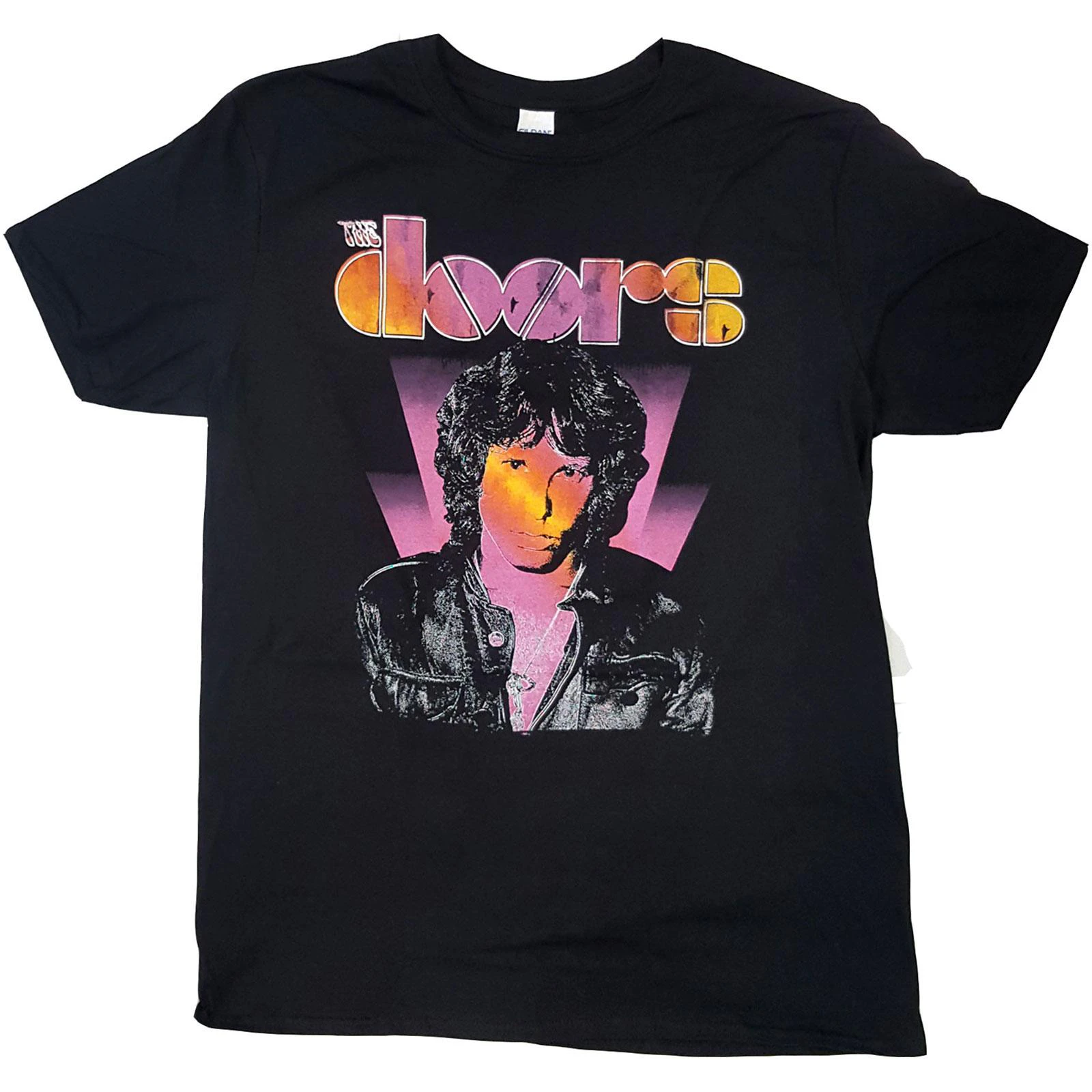 The Doors Unisex Adult Jim Morrison Beam Cotton T-Shirt (Black) - RO7312