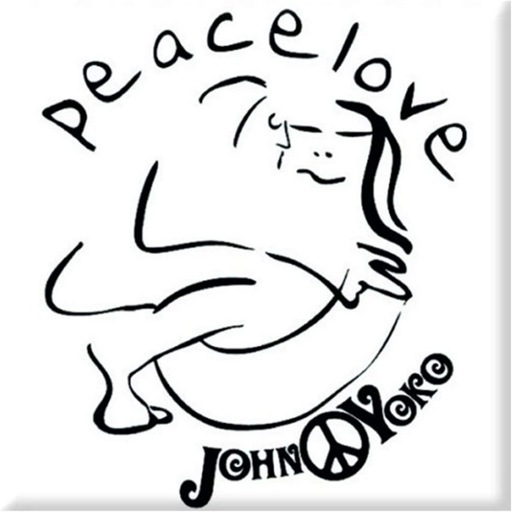 John Lennon Cuddle Fridge Magnet (White/Black) - RO8001