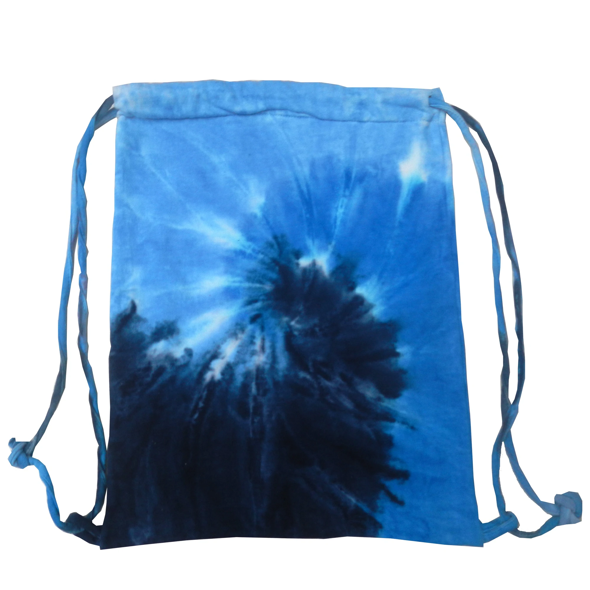 Colortone Tie Dye Sports Drawstring Tote Bag (Pack Of 2) (Blue Ocean) - RW6839