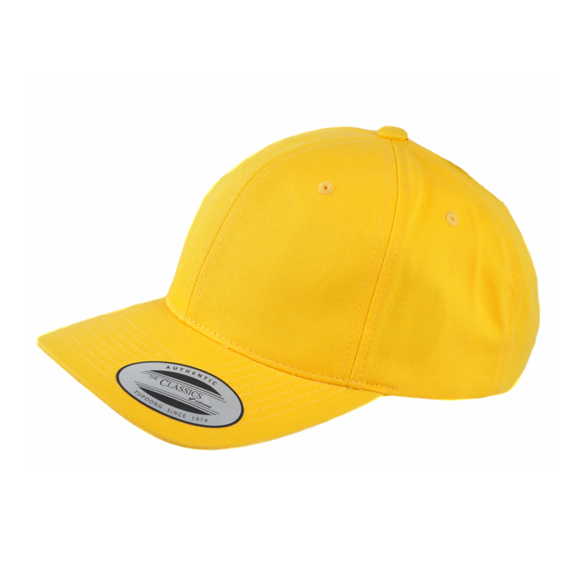 Nutshell Adults Unisex LA Cotton Baseball Cap (Chrome Yellow) - RW5440