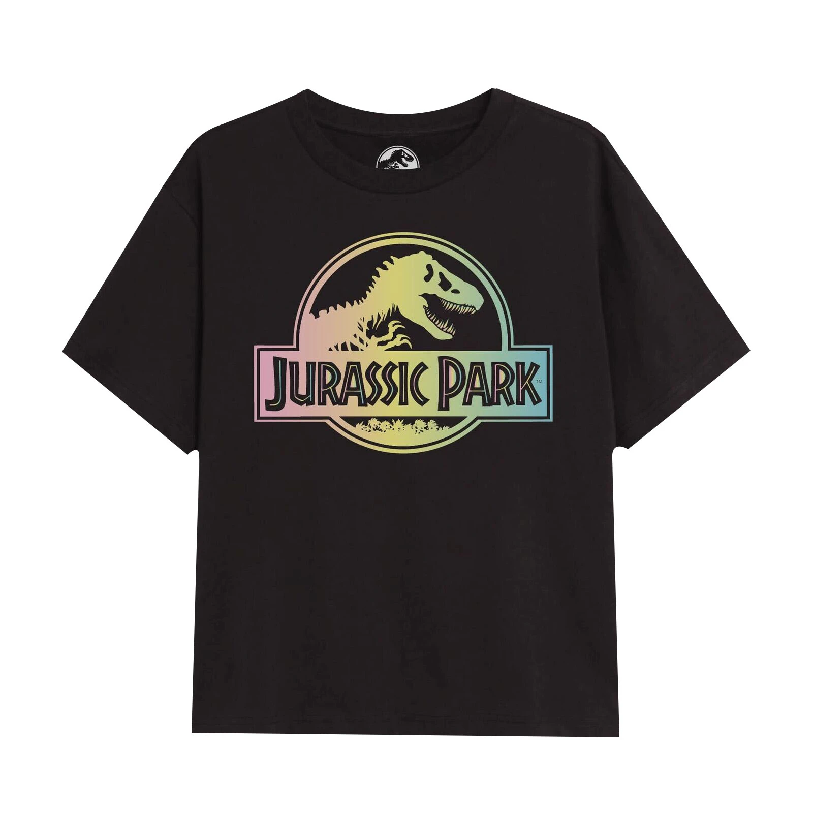 Jurassic Park Girls Gradient Logo T-Shirt (Black) - TV1918