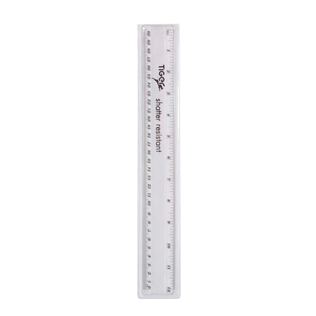 Tiger Stationery Transparent Plastic Rulers (Pack of 12) (Clear) - SG14718