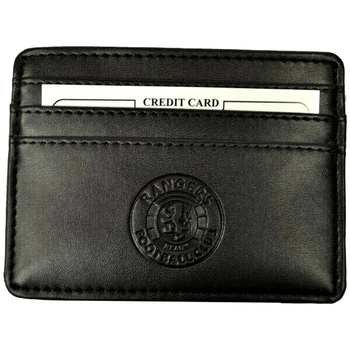 Rangers FC Synthetic Leather Card Wallet (Black) - BS3884