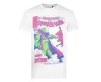 Marvel Comics Mens Spiderman Madness T-Shirt (White/Pink/Green) - TV517