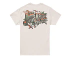 Jurassic Park Mens Greetings Logo T-Shirt (Natural) - TV1885