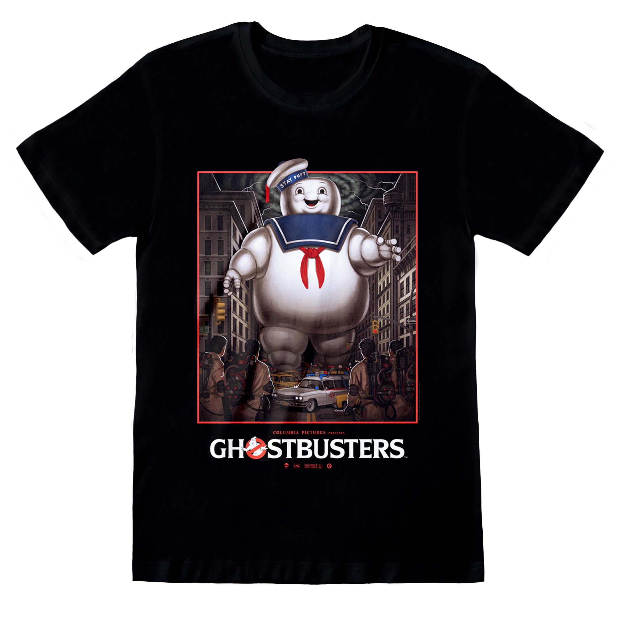 Ghostbusters Unisex Adult Stay Puft T-Shirt (Black) - HE136