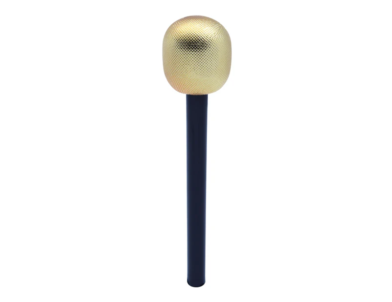 Bristol Novelty Shiny Toy Microphone (Black/Gold) - BN1964