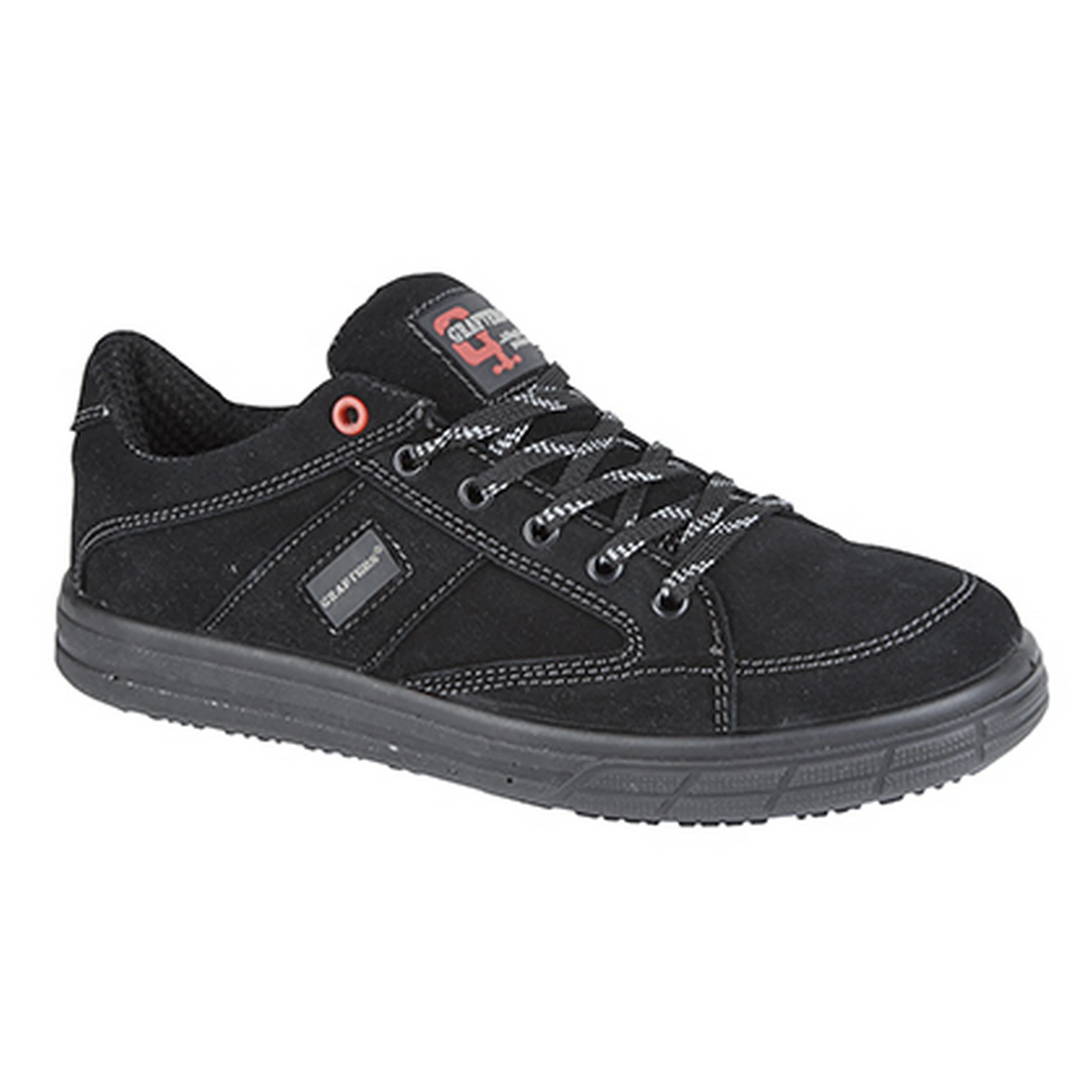 Grafters Mens Skate Type Toe Cap Safety Trainers (Black) - DF1234