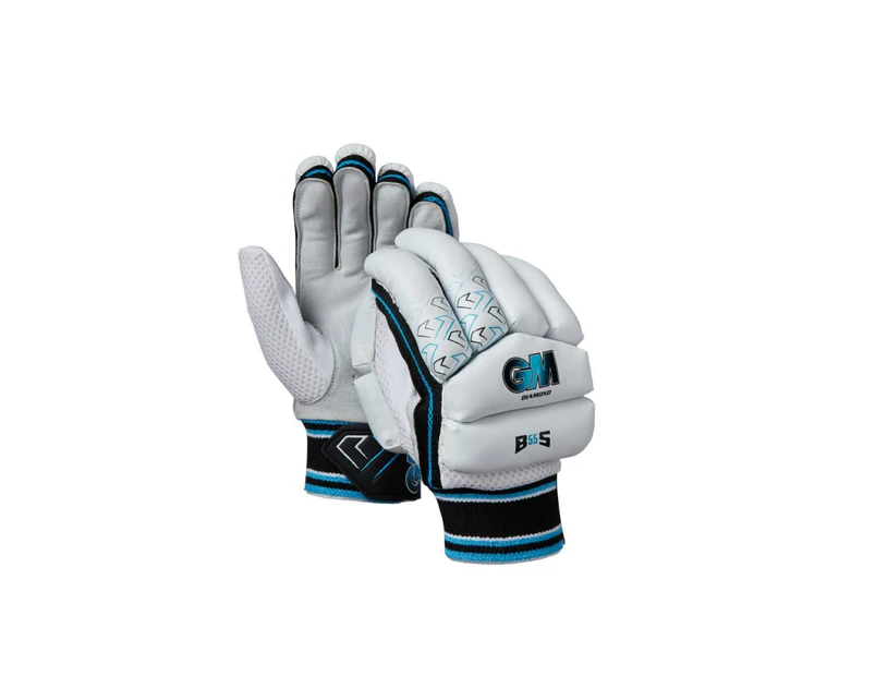 Gunn And Moore Unisex Adult BS55 Diamond Split Leather Right Hand Batting Glove (White) - CS1993