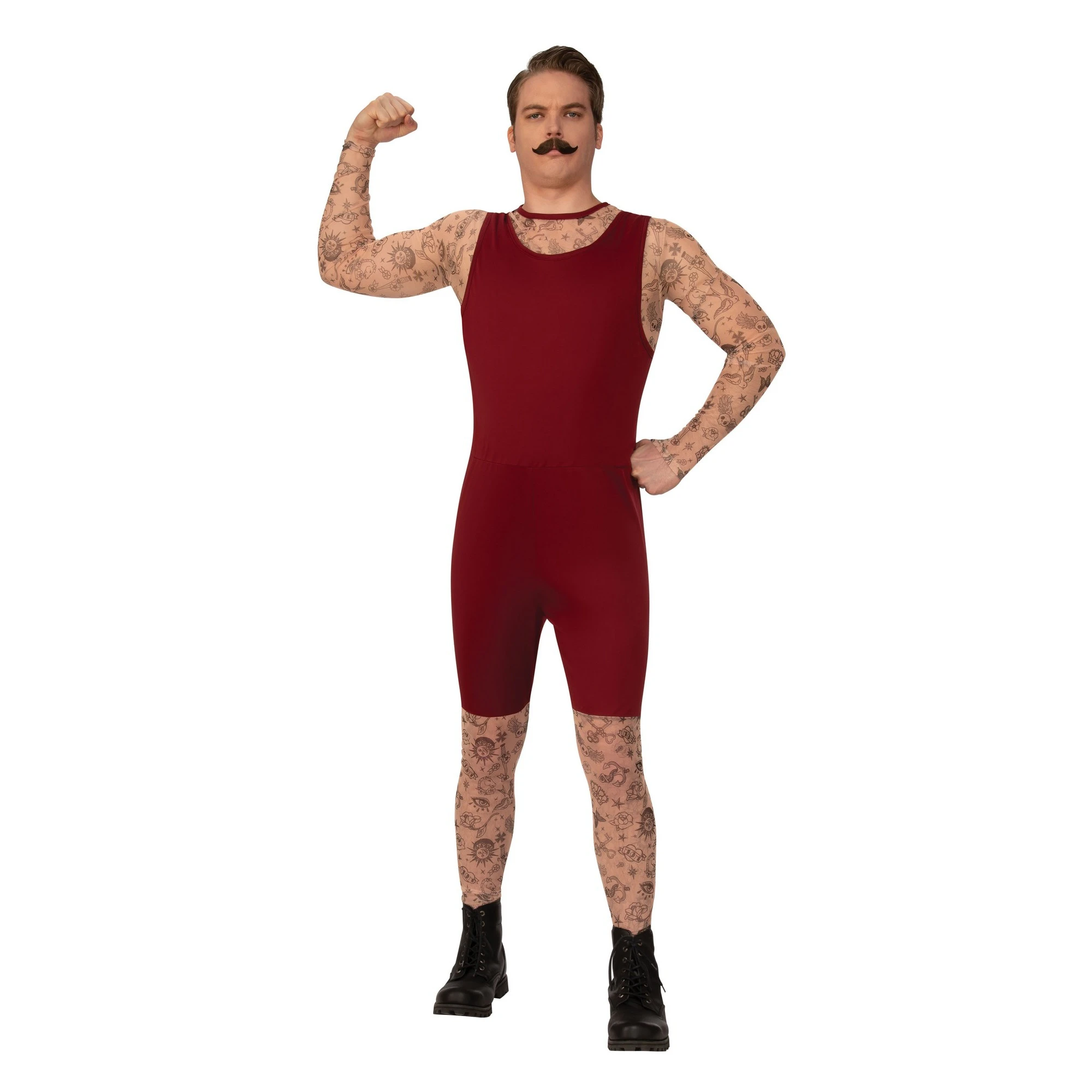 Bristol Novelty Mens Tattooed Man Costume (Red) - BN2894