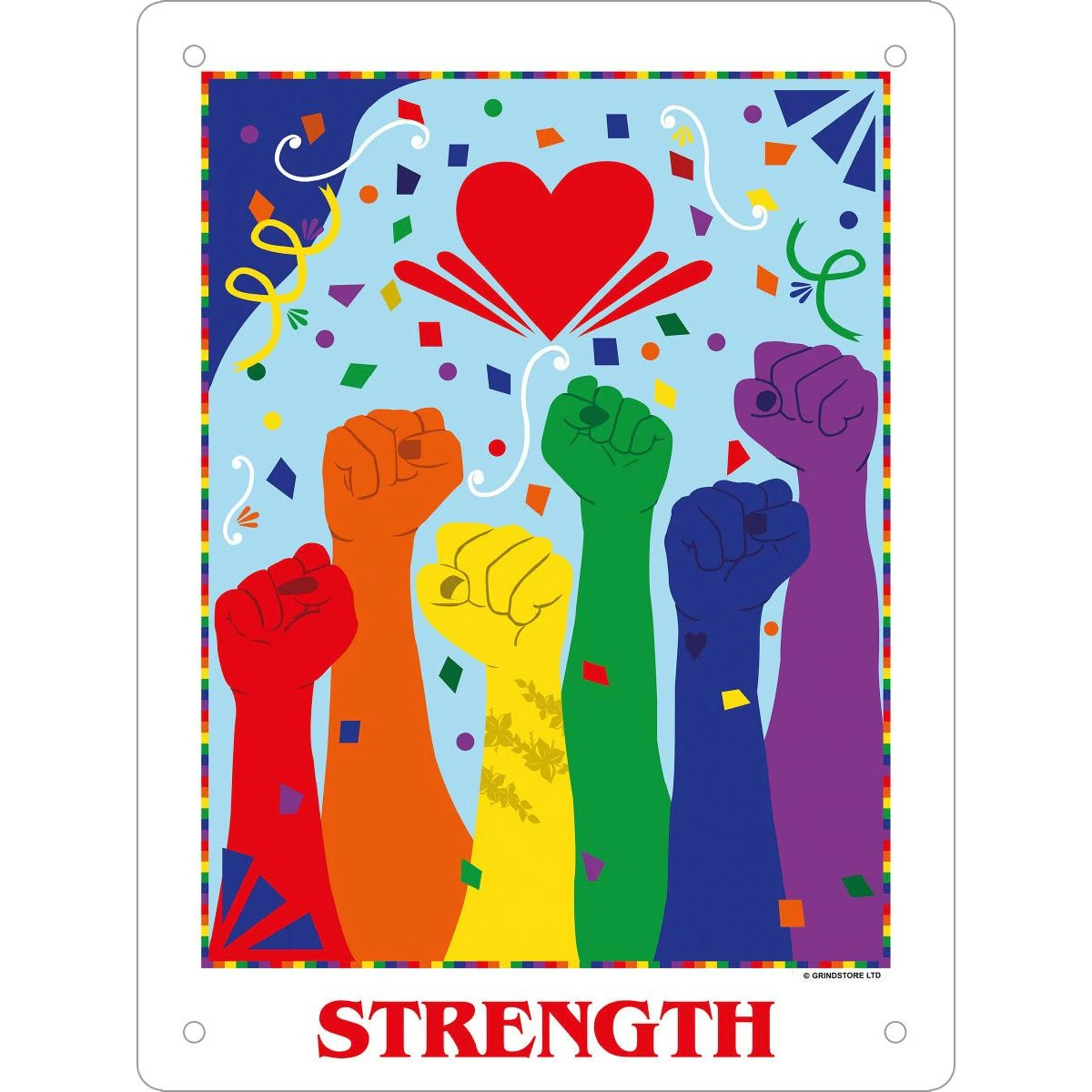 Deadly Tarot Strength Tin Plaque (Multicoloured) - GR6955