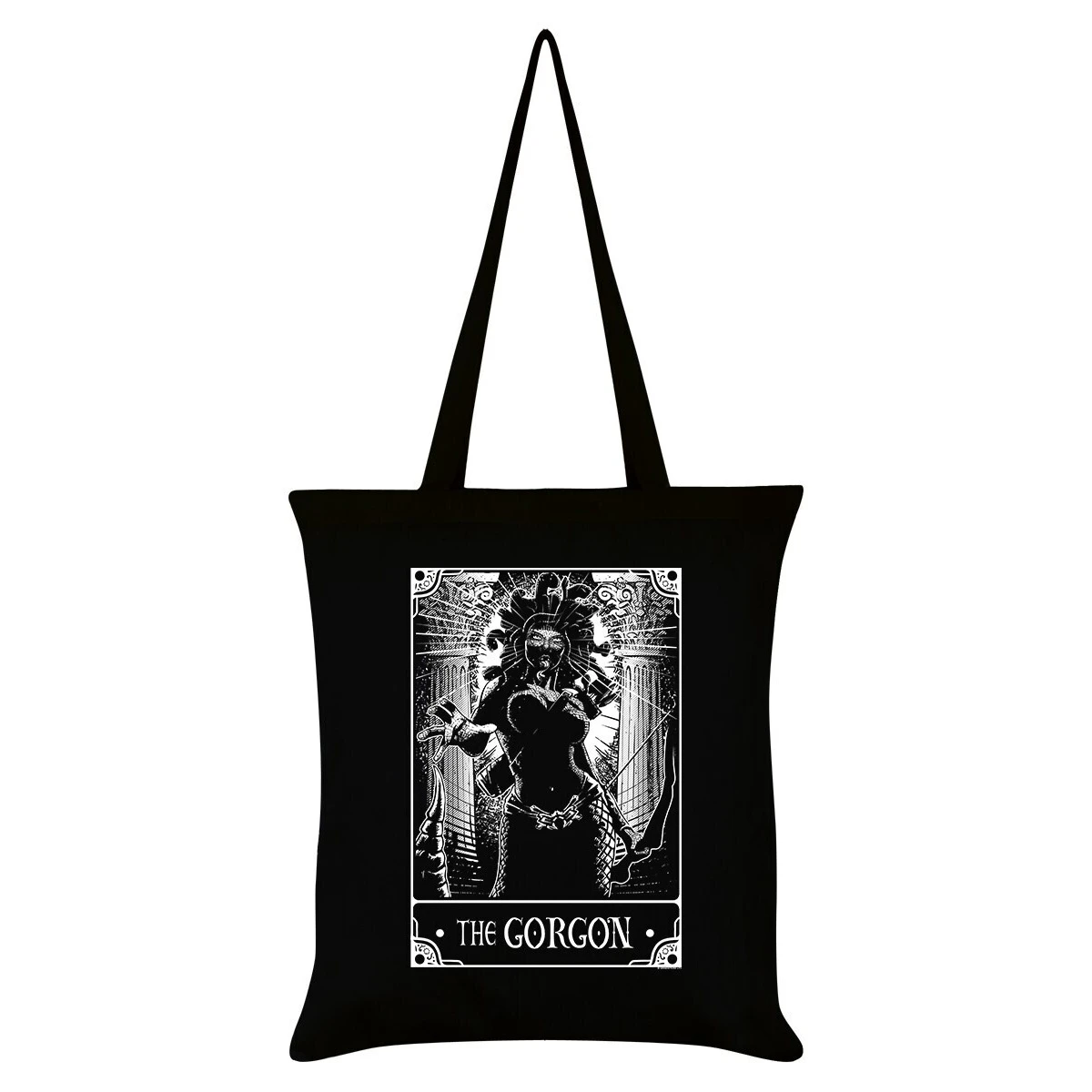 Deadly Tarot The Gorgon Tote Bag (Black/White) - GR5840