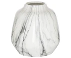 Hill Interiors Olpe Marble Vase (White/Grey) - HI4190