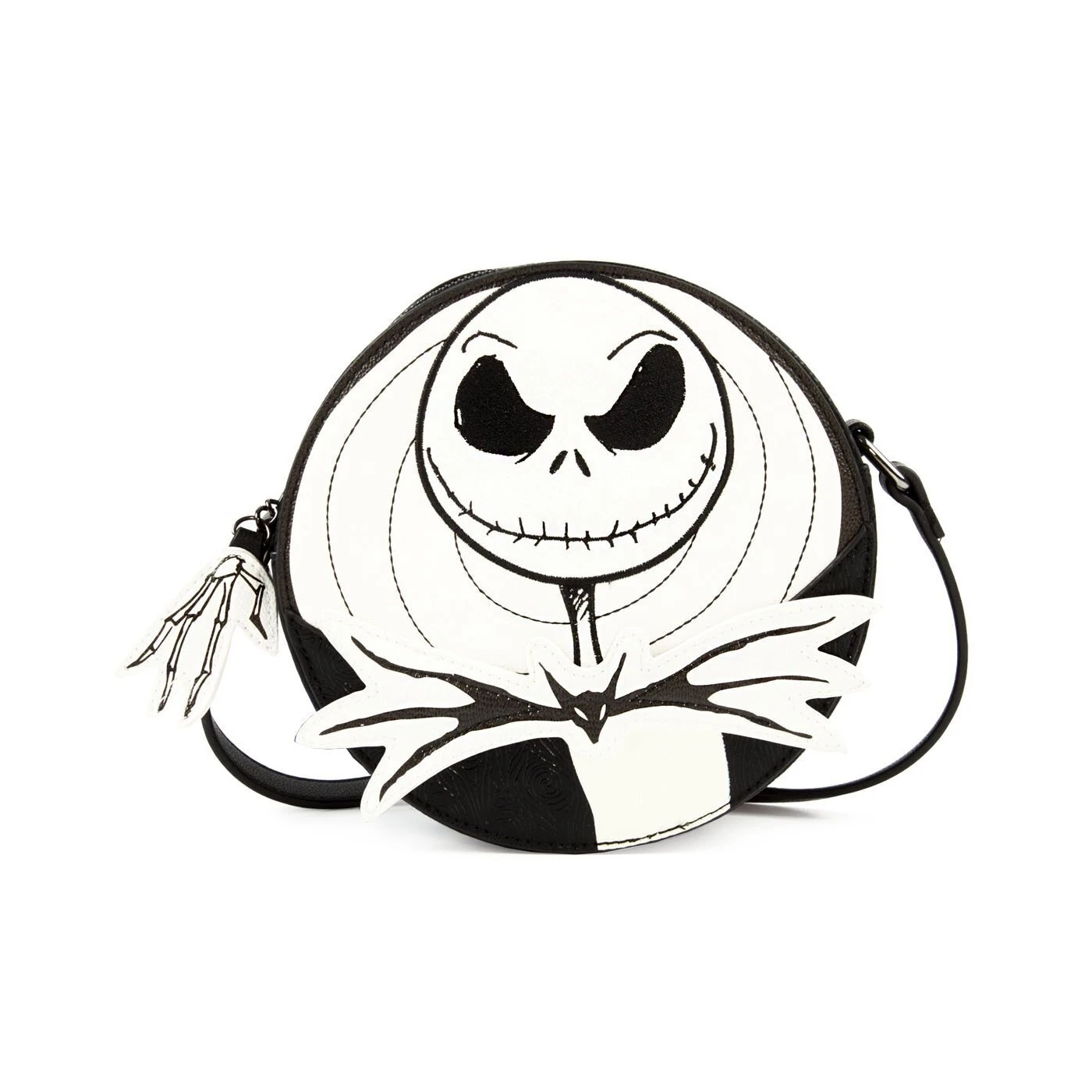 Danielle Nicole Nightmare Before Christmas Jack Skellington Crossbody Bag (White/Black) - NS5625