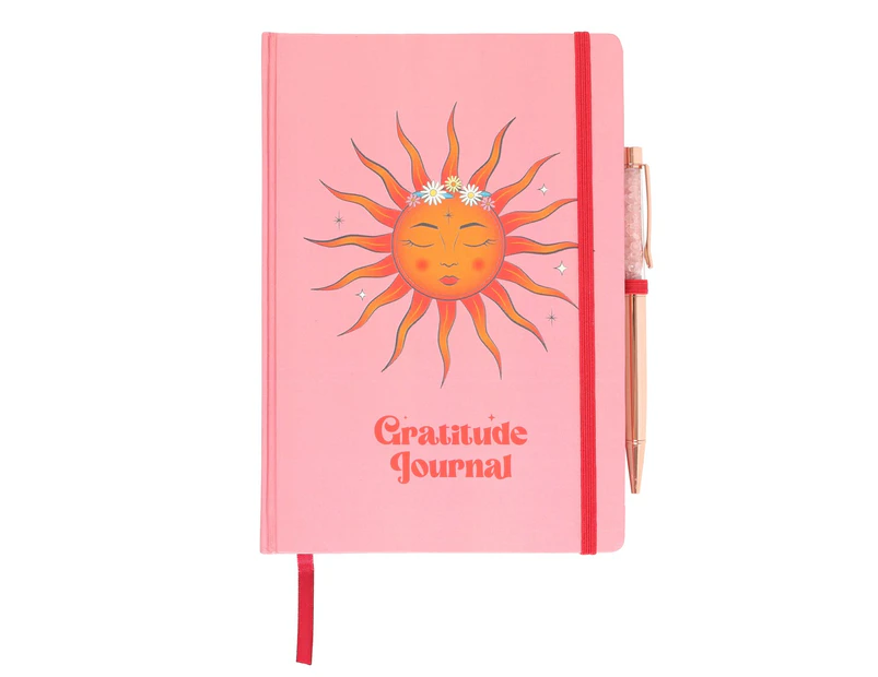 Something Different Gratitude The Sun Rose Quartz Diary And Pen Set (Pink/Orange) - SD5679