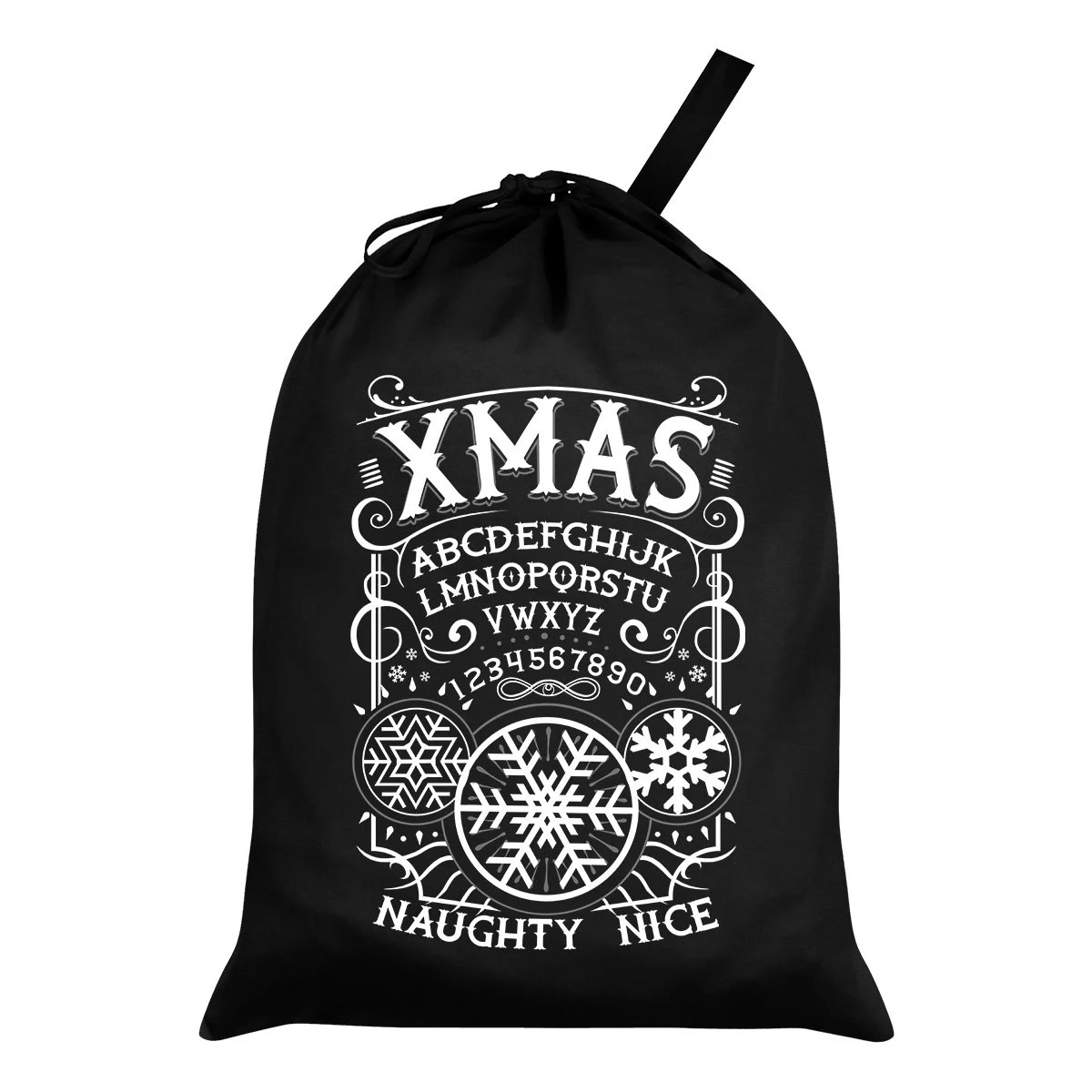 Grindstore Ouija Christmas Santa Sack (Black/White) - GR5905