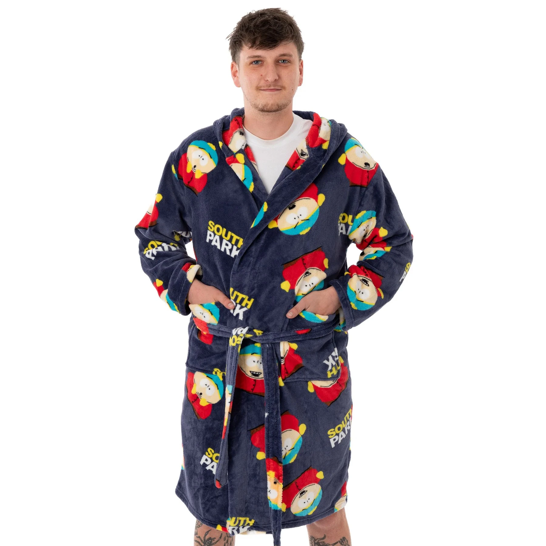 South Park Mens Eric Cartman Hooded Robe (Navy) - NS7317