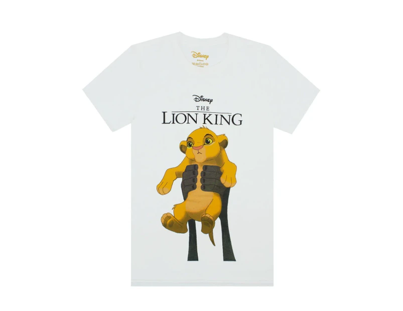 The Lion King Mens Circle Of Life Simba T-Shirt (White) - NS5589