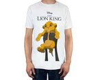 The Lion King Mens Circle Of Life Simba T-Shirt (White) - NS5589