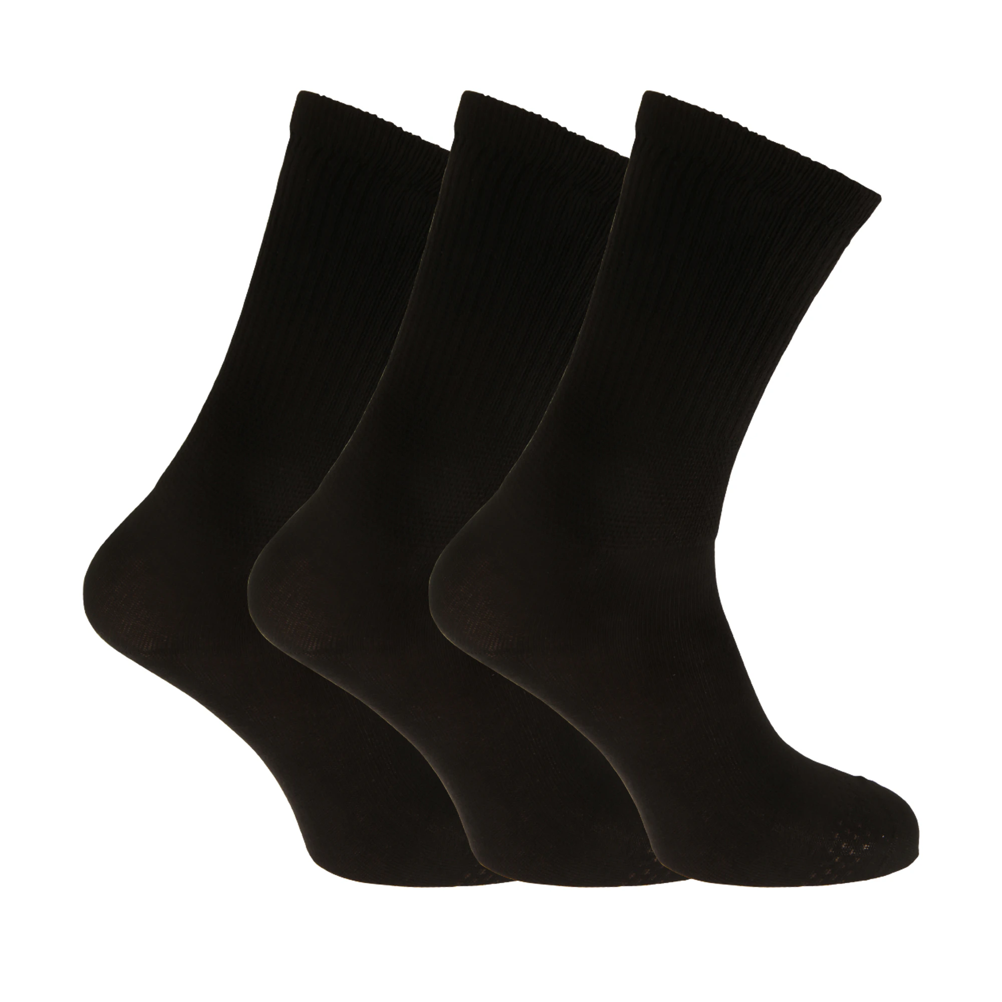 Womens Extra Wide Comfort Fit Diabetic Socks (3 Pairs) (Black) - W472