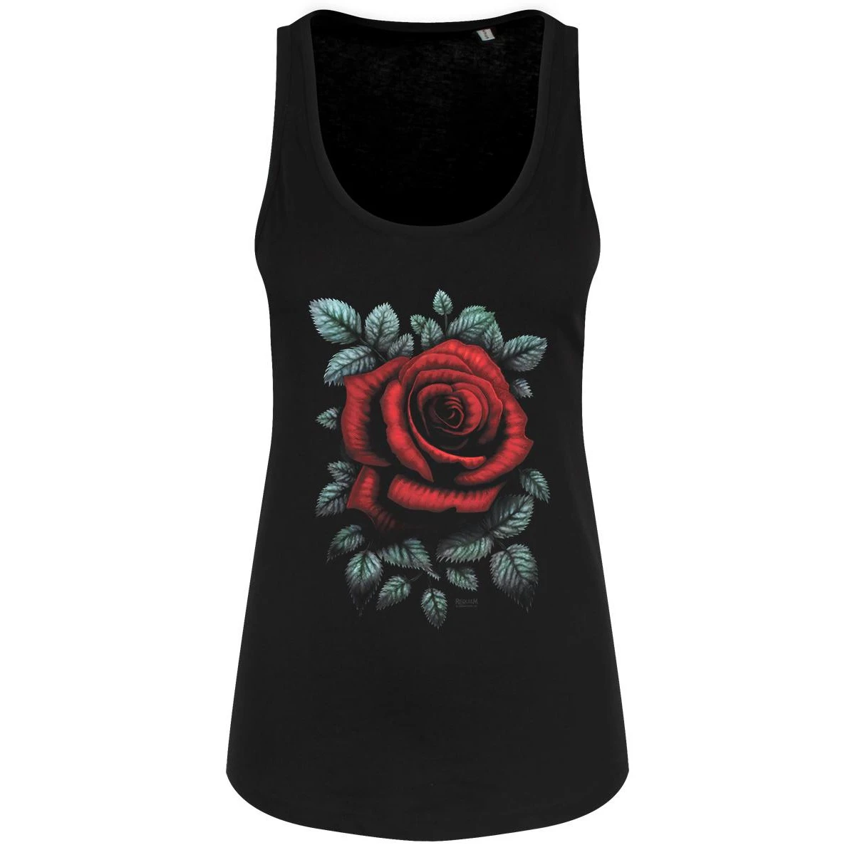 Requiem Collective Womens Cardinal Rose Vest Top (Black/Red) - GR2852