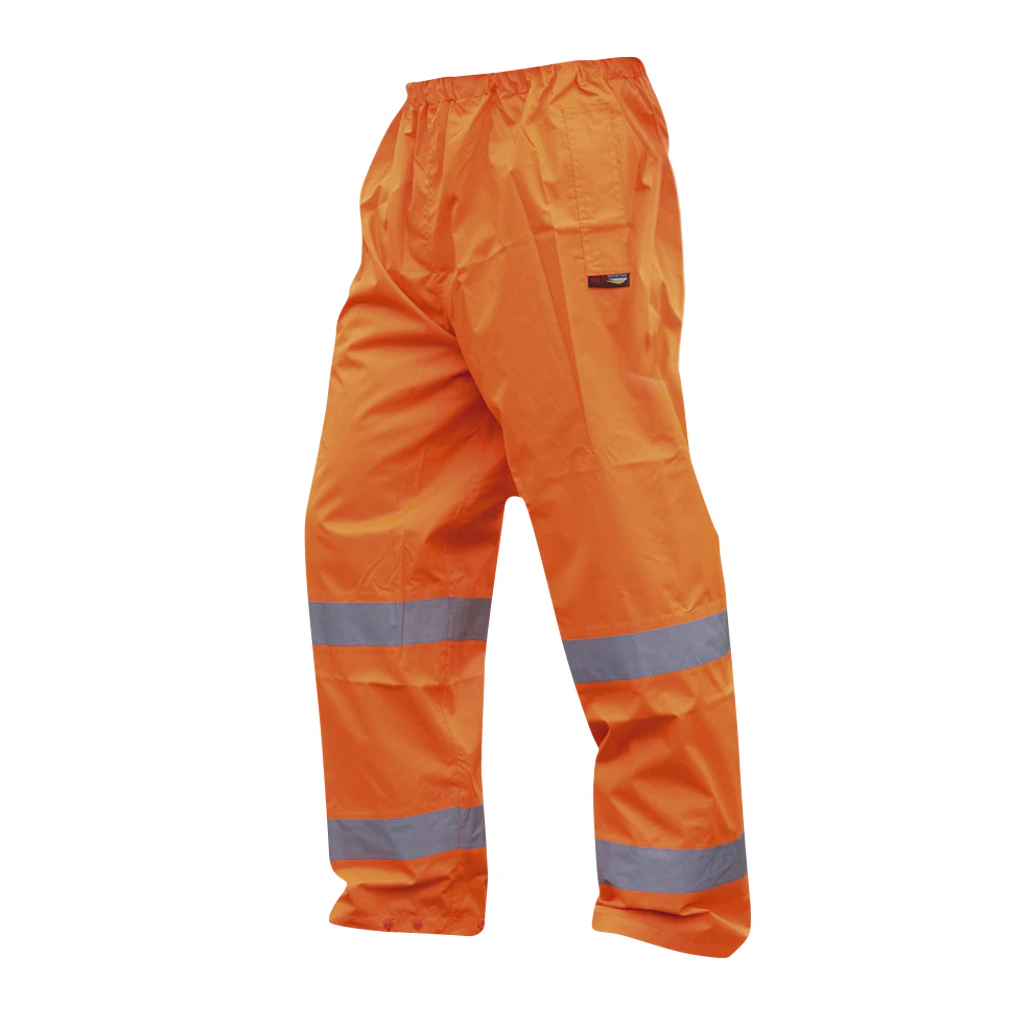 Warrior Mens Seattle High Visibility Safety Trousers (Fluorescent Orange) - PC272