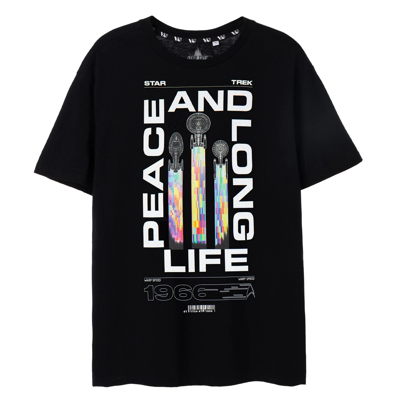 Star Trek Mens Peace And Long Life T-Shirt (Black) - NS8057