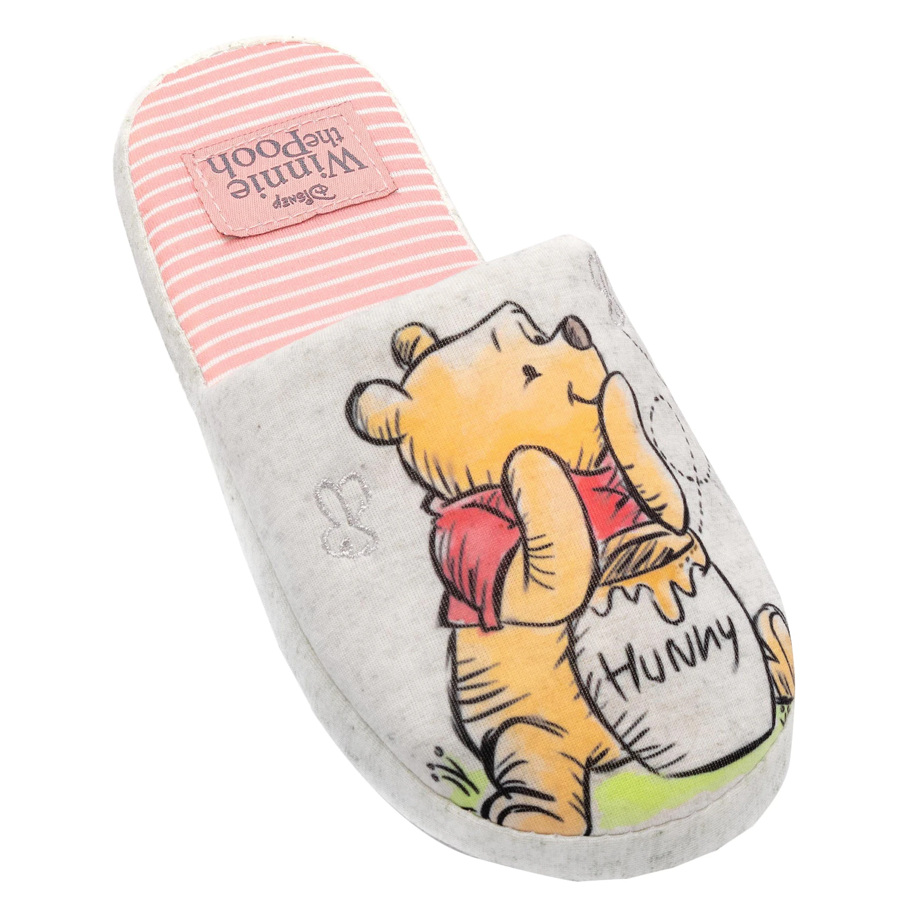 Winnie the Pooh Womens Slippers (Pink/White/Orange) - NS6803