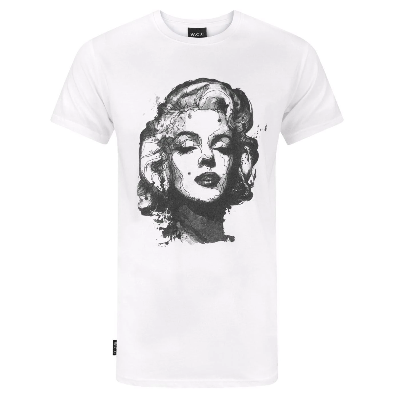 W.C.C Unisex Adult Marilyn Monroe Longline T-Shirt (White) - NS6335