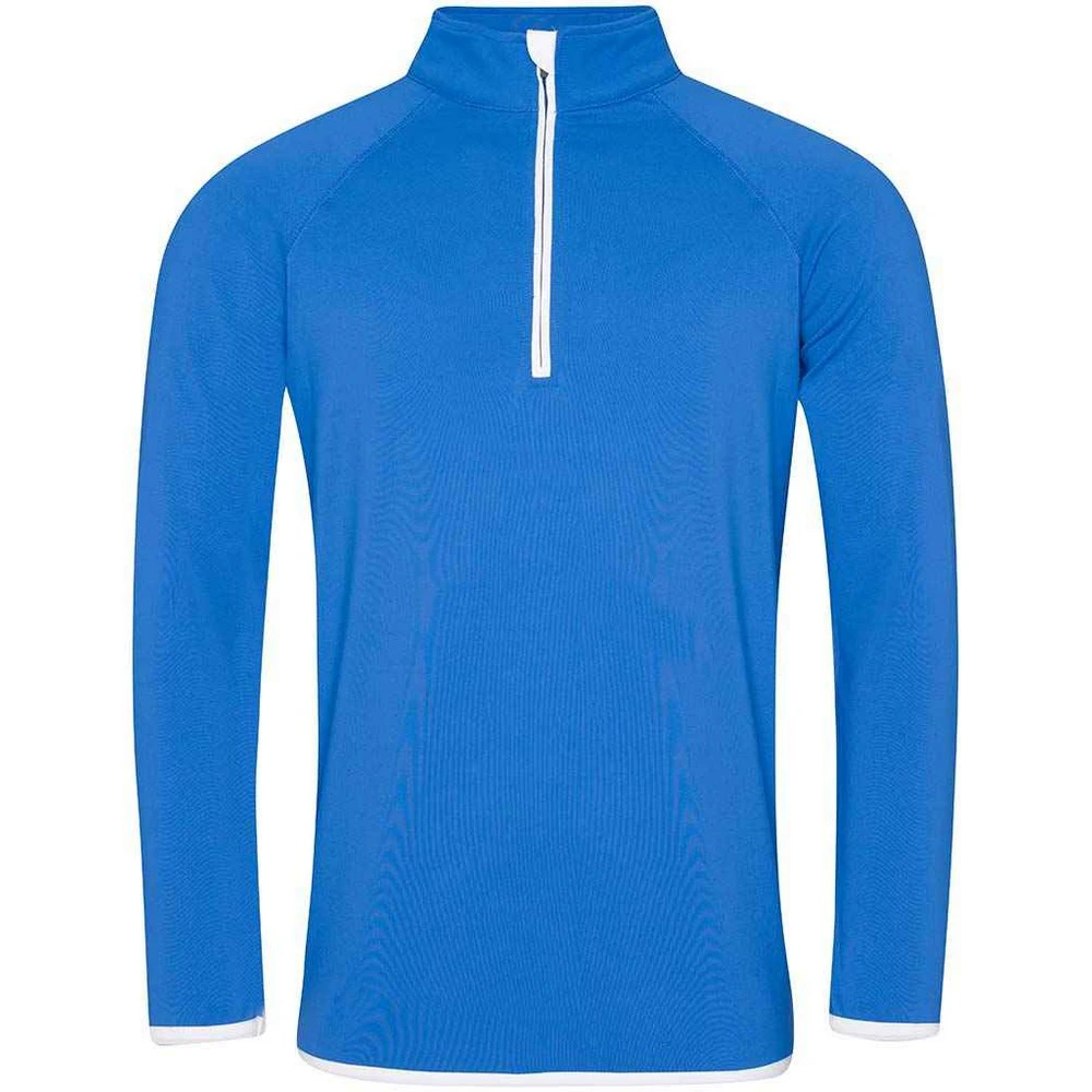 AWDis Cool Mens Half Zip Sweat Top (Royal Blue/Arctic White) - PC5969