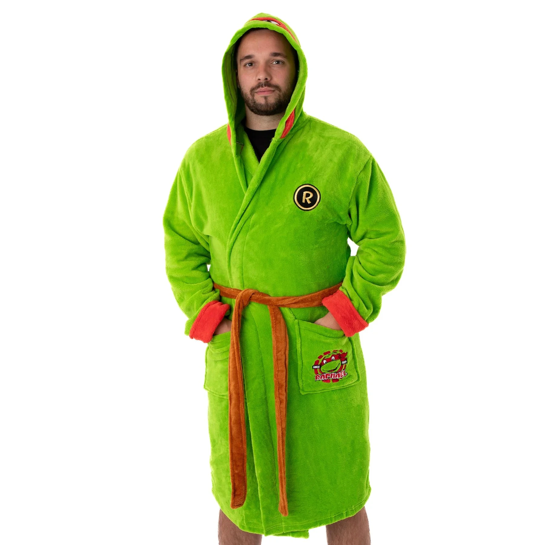 Teenage Mutant Ninja Turtles Mens Raphael Robe (Green) - NS7398