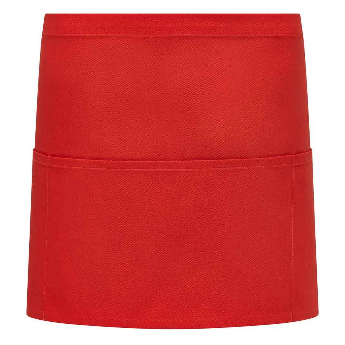 Brand Lab Unisex Adult Organic Front Pocket Short Apron (Red) - PC5092