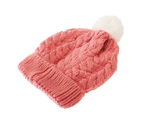 Womens Cable Knit and Pom Pom Beanie - Assorted - No