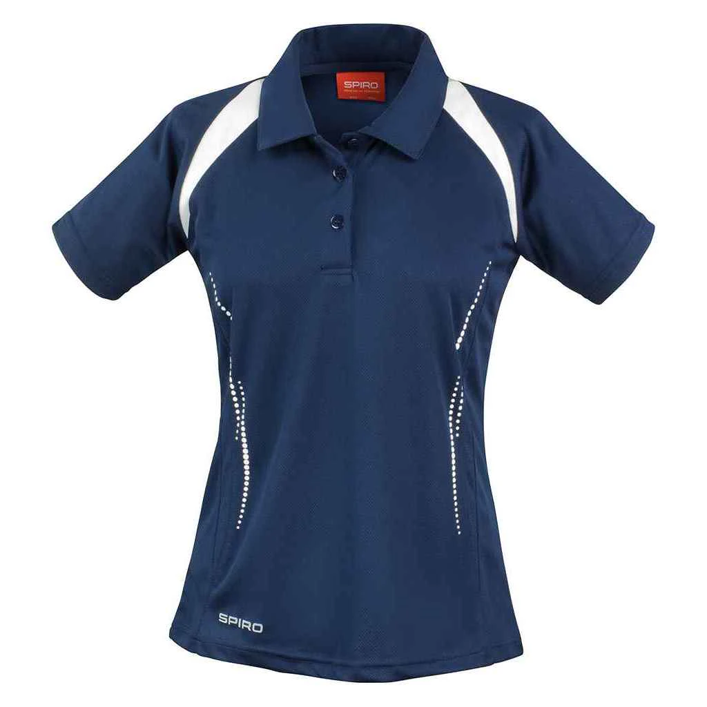 Spiro Womens Team Spirit Polo Shirt (Navy/White) - PC6454