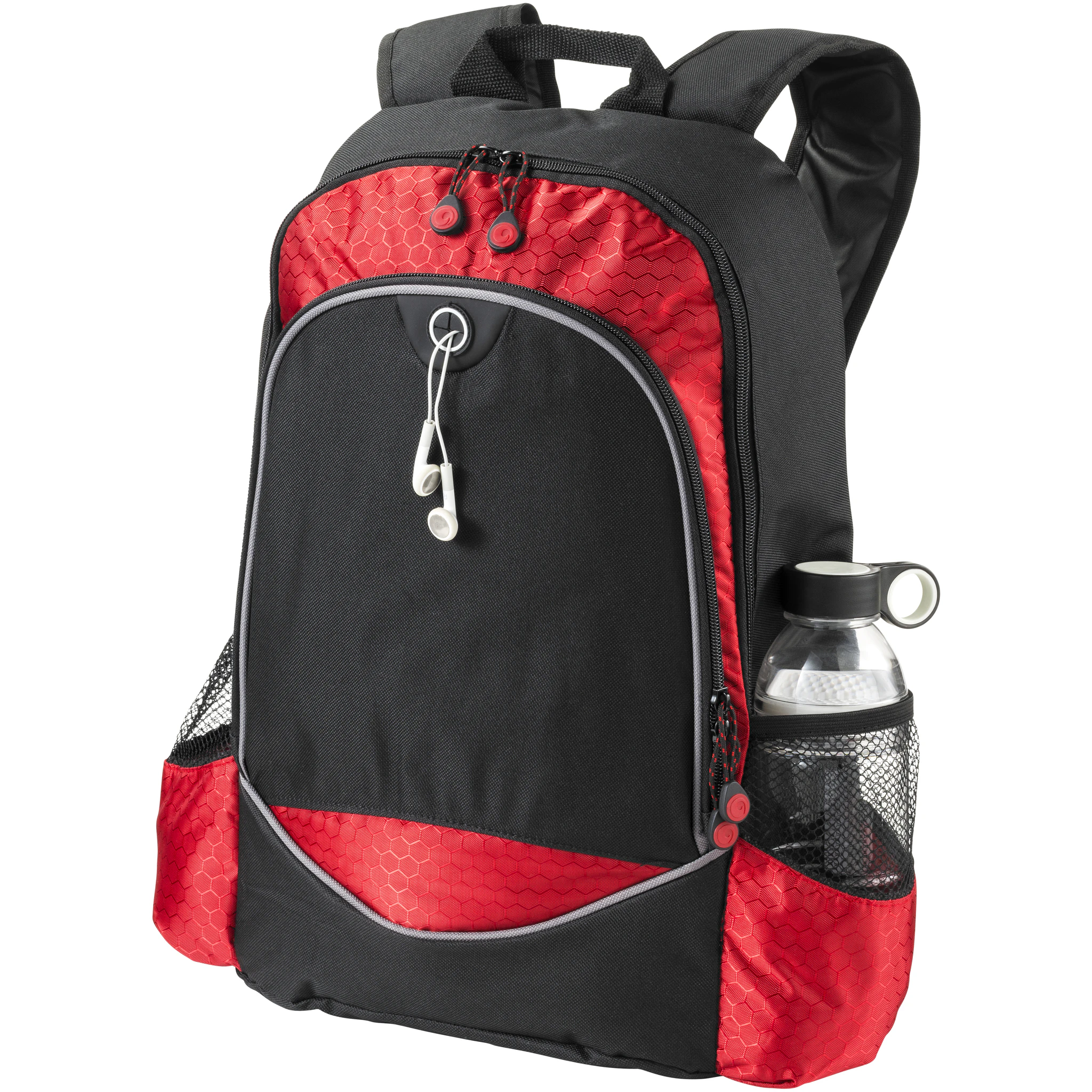 Bullet Benton 15in Laptop Backpack (Solid Black/Red) - PF1333