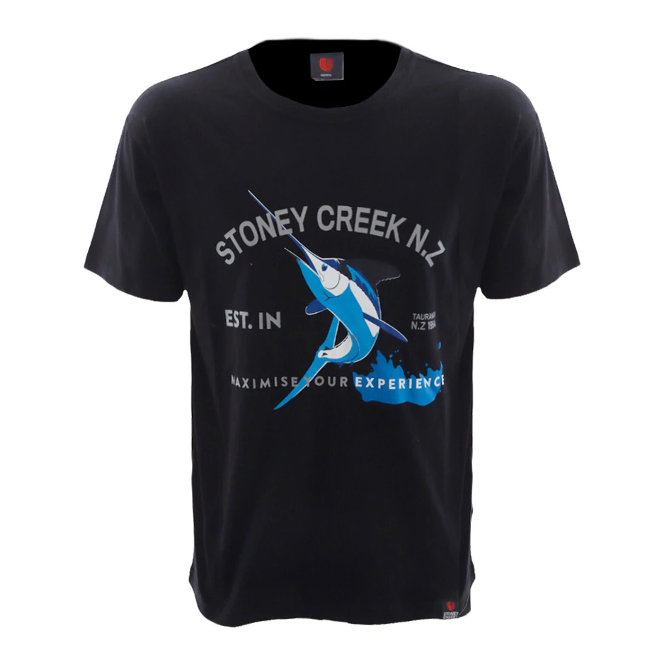 Stoney Creek Marlin Mens T-Shirt Black 2XL - Black