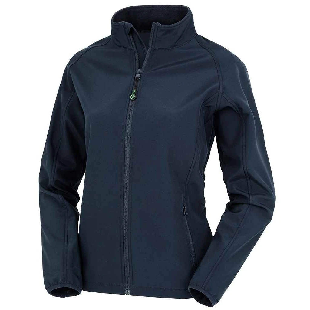 Result Genuine Recycled Womens Printable Soft Shell Jacket (Navy) - PC4293