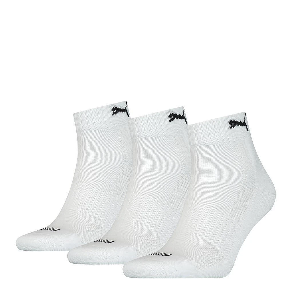 Puma Unisex Adult Cushioned Ankle Socks (Pack Of 3) (White/Black) - RD2201