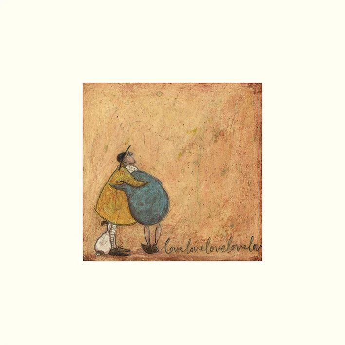 Sam Toft Love Love Love Love Love Print (Brown/Blue/Yellow) - PM4455