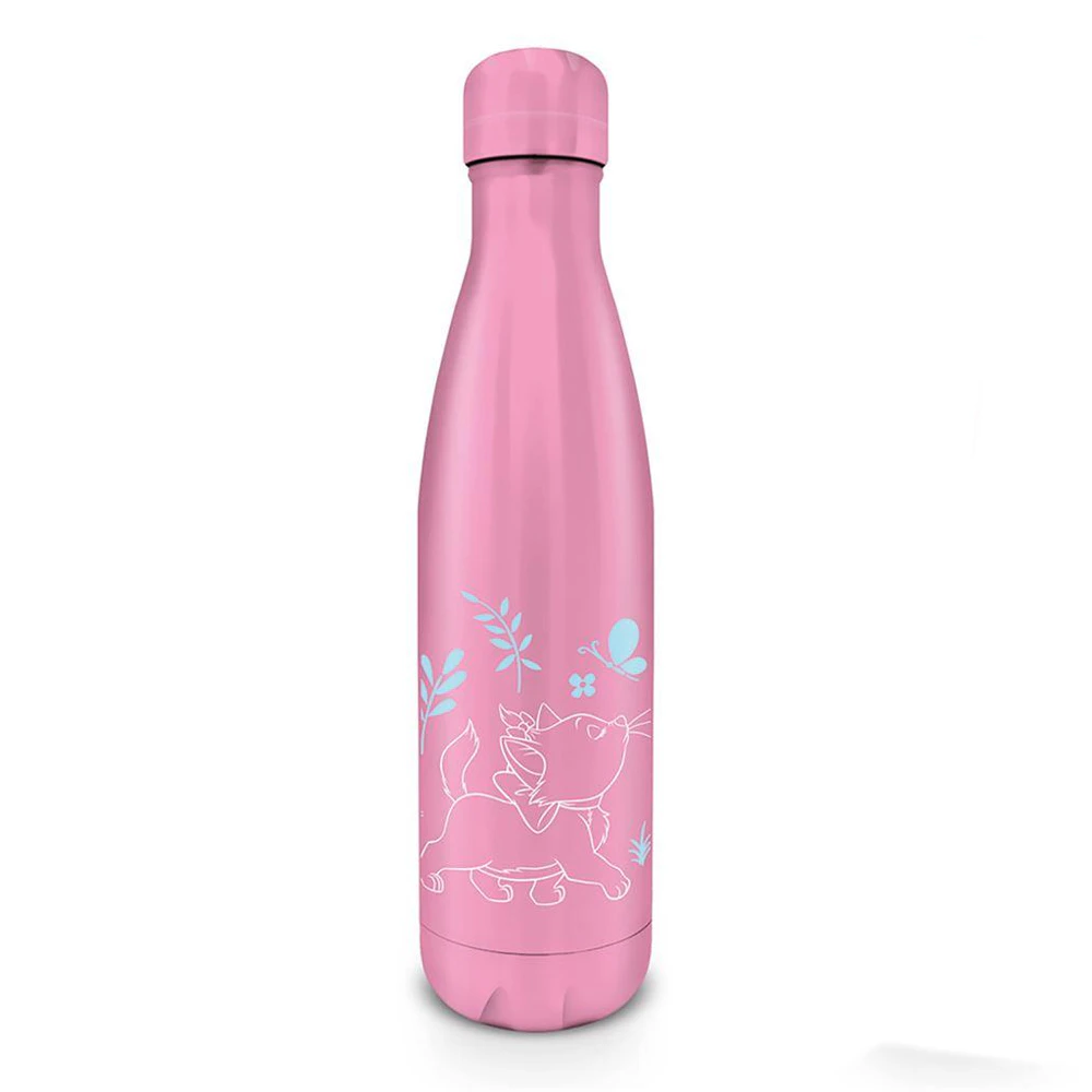 The Aristocats Hearts & Flowers Marie Metal Water Bottle (Pink) - PM7927