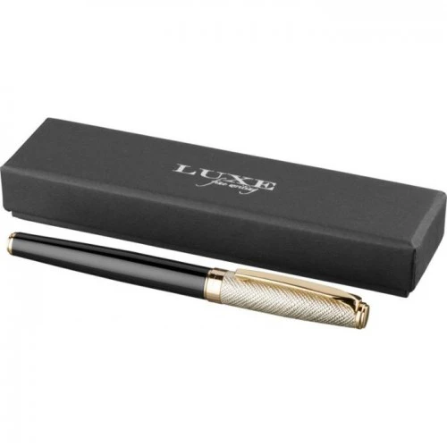 Luxe Dore Ballpoint Pen (Solid Black/Gold) - PF3202