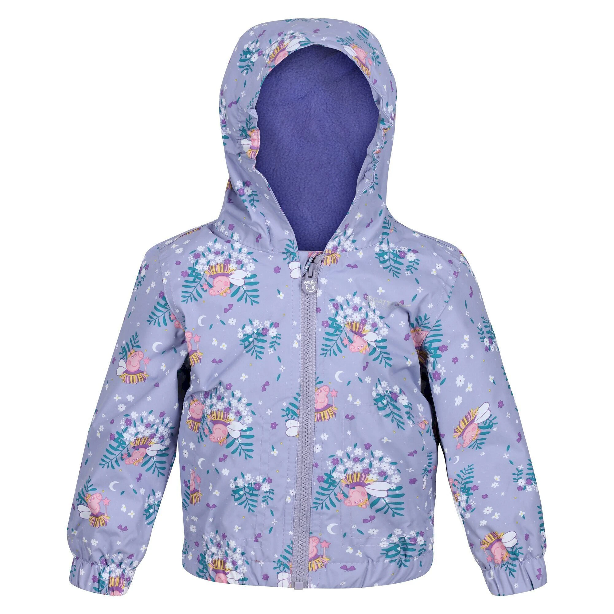 Regatta Childrens/Kids Muddy Puddle Floral Peppa Pig Padded Jacket (Lilac Bloom) - RG6691