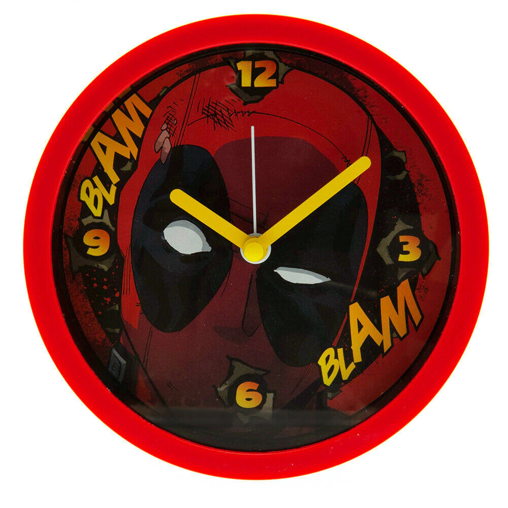 Deadpool Blam Blam Analogue Desk Clock (Red/Black/Yellow) - PM3123